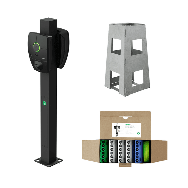 Onepole | Montagepaal | 2xZaptec Pro