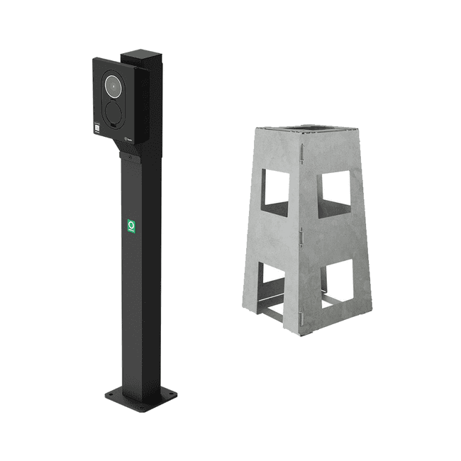 Onepole | Montagepaal | Do 1x Zaptec Go&Go2