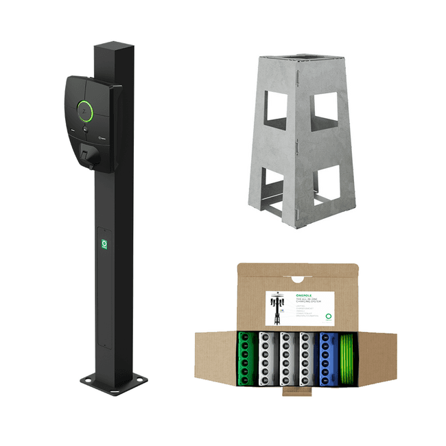 Onepole | Montagepaal | Pour 1x Zaptec Pro