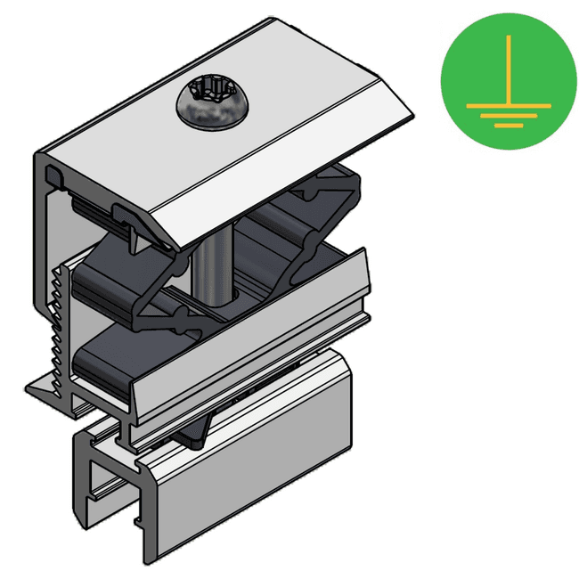 Van der Valk | ValkPitched - Clamp | Alu. Eindklem for Side+ profiel