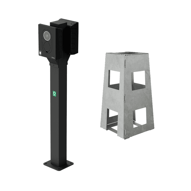 Onepole | Montagepaal | Voor 2x Zaptec Go&Go2